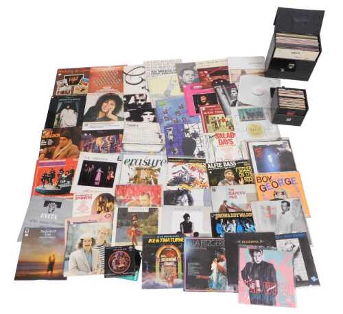 A quantity of LP records, 12" singles and 7" singles, various music from the 1960s and 70s...