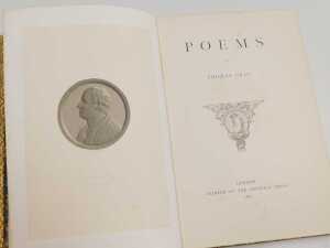 Gray (Thomas). Poems, gilt tooled calf, printed at the Chiswick Press, London 1887. - 2