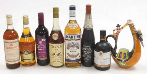 A collection of spirits, to include Domesday English mead, King's Ginger liqueur, Bernard...