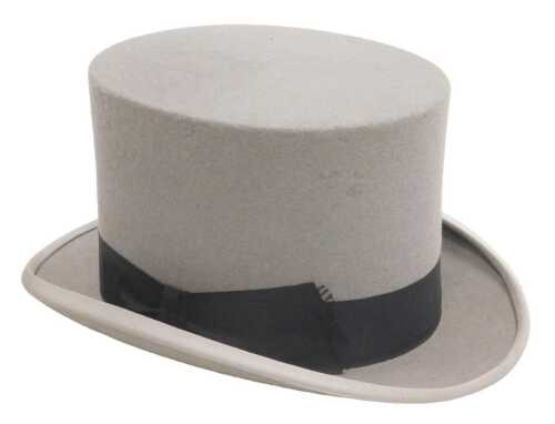 A Lipman and Sons size 7 grey top hat, boxed.