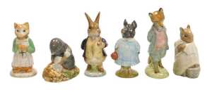 Six Beswick Beatrix Potter figures, comprising Foxy Whiskered Gentleman, Mr Benjamin Bunny,...
