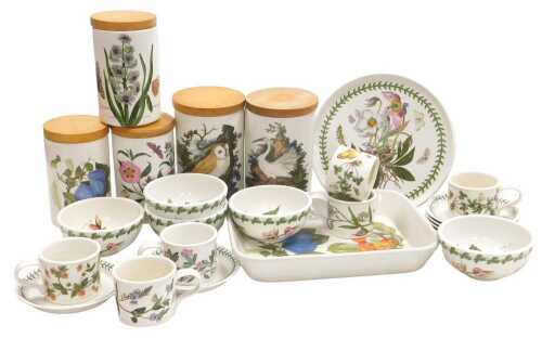 Various Portmeirion storage jars, to include Birds of Britain, Botanic Garden, and a quantity of...