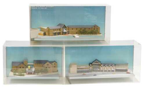 V - Three architect's models, each for the Kings Head Meadow development, possibly Chelmsford or...