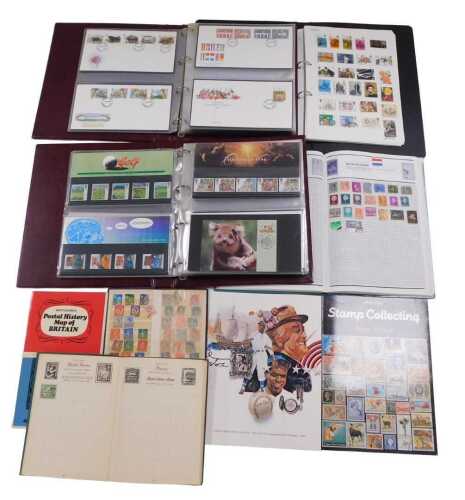 Philately. Two albums of Royal Mail first day covers, various subjects, albums containing world...