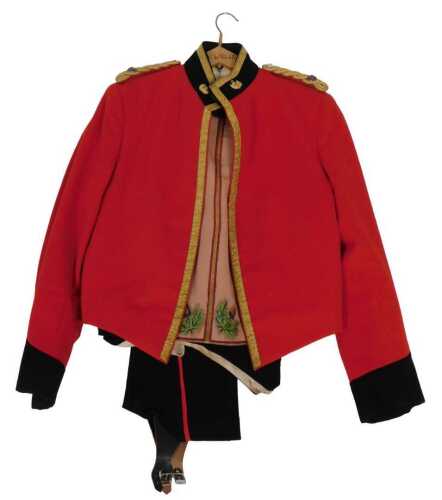 A Cheshire Regiment Major's mess dress jacket, trousers and waistcoat, by Gieves and Hawkes.