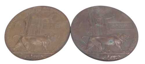 A World War I bronze widow's penny, named to Noel Tracey Wright, Captain, the 3rd Bn. Attached....