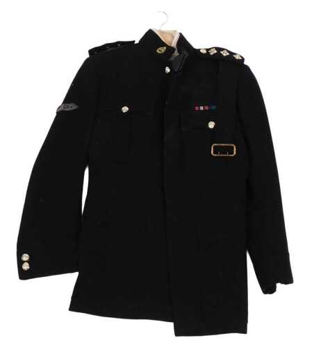 A Royal Tank Regiment Captain's No. 1 dress uniform jacket and trousers, with belt, the jacket...