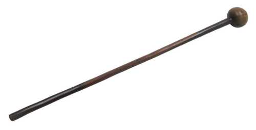 A 19thC Zulu lignum vitae knobkerrie, 77.5cm high.