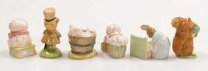 Six Beswick Beatrix Potter figures, 10a back stamp, comprising Peter in Bed, Squirrel Nutkin,... - 2