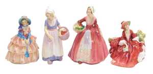 Four Royal Doulton figures, modelled as Janet HN1537, Lydia HN1908, Hazel HN1797, and Annette...
