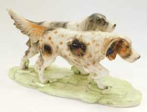 A group of porcelain and resin figures of setters, including Norcrest. (7) - 4