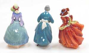 Three Royal Doulton figures, modelled as Top O' The Hill HN1937, Pantalettes HN1362, and The... - 2