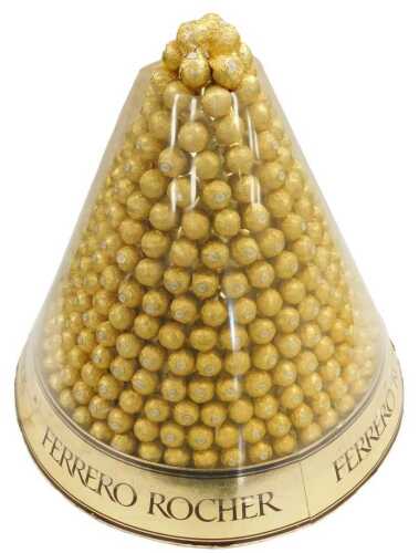 A large Ferrero Rocher tiered shop display pyramid or stand, approx 57cm high.
