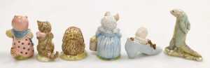 Six Beswick Beatrix Potter figures, brown back stamp, comprising Cousin Ribby, Miss Moppet, Sir... - 2