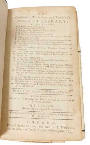 The Gentleman and Tradesman Traveller's Pocket Library, by a gentleman of the Bank of England,...