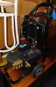 An electric motor unit portable power washer.