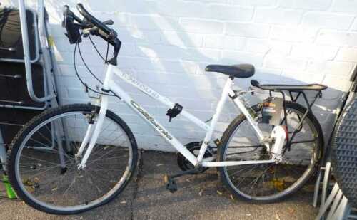 A Townsend California bicycle, with a white frame.