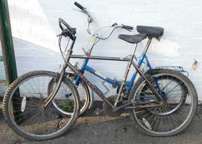 A Universal folding bicycle, together with a Raleigh bicycle. (2)