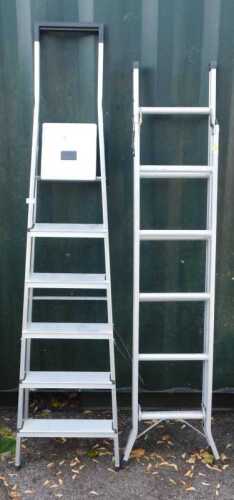 An Alio Masterstep 8946, together with a loft ladder. (2)