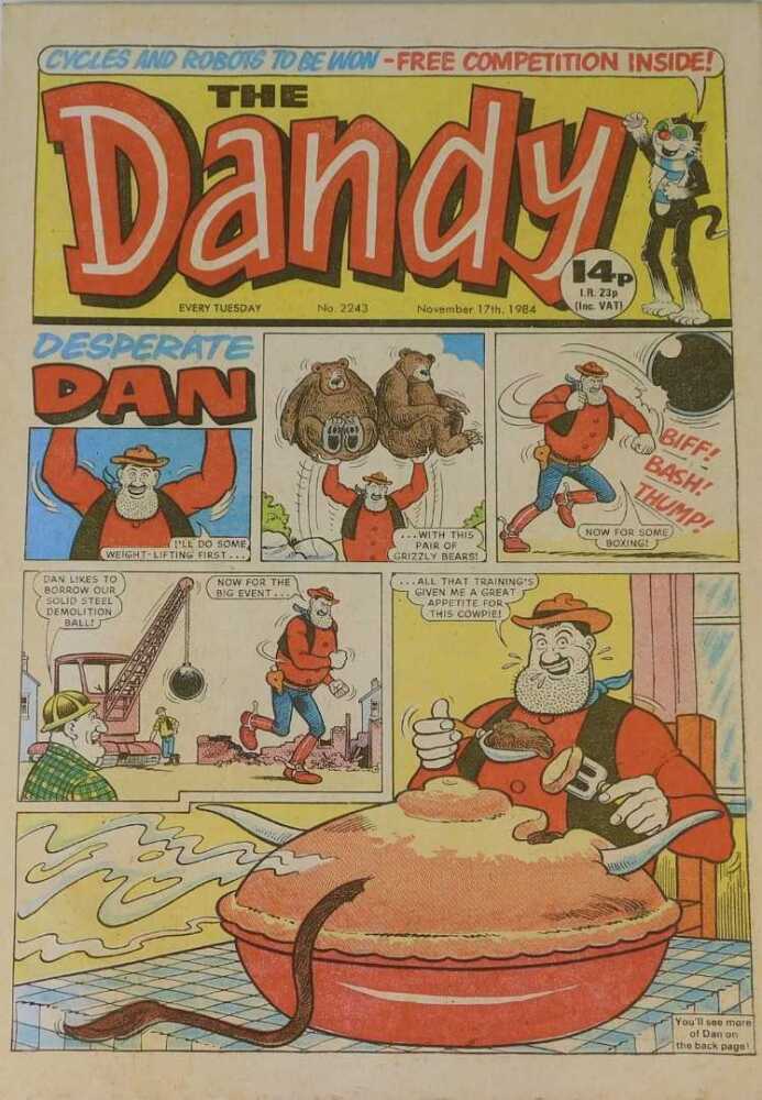 After Dudley D Watkins. The Dandy, November 17th 1984 cover, large ...