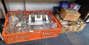 A quantity of beer glasses, tankards, wine glasses, etc.