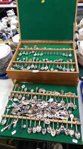An assortment of mainly silver plated commemorative spoons. (a quantity)