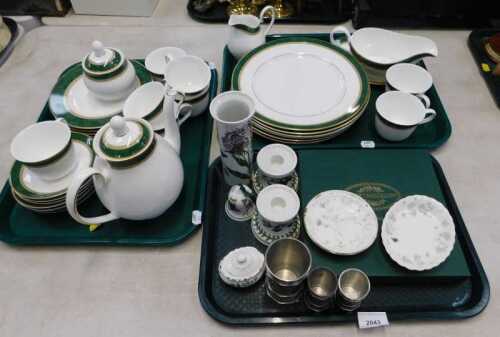 A Royal Doulton and Company design St Andrews green marble part dinner and tea service,...