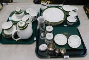 A Royal Doulton and Company design St Andrews green marble part dinner and tea service,...