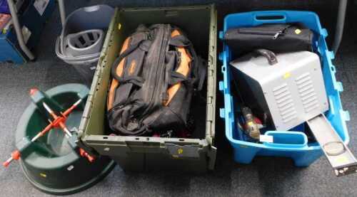 Miscellaneous items, to include tools, Christmas tree stand, etc.