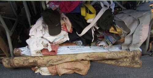 Textiles, to include a tapestry wall hanging, curtains, table linen, GP & J Baker floral fabric,...