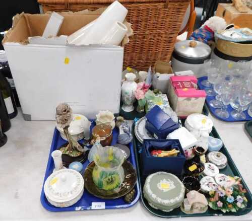 Decorative china and effects, to include a Royal Copenhagen porcelain kitten, a wind up plastic...