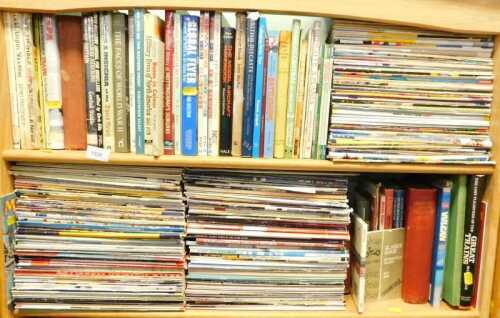 Various books, railway related, annuals, etc., Field Air Gun Shooting, The Faces of World War II,...
