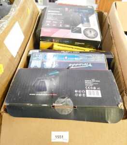 Various tools, Parkside cordless drill, Precision screwdriver, etc. (1 box)