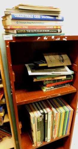 Various books, Grand Prix, cars, Collectable Cars, Lotus, Triumph Stag, various Haynes Guides,...