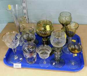 Various glassware, some German and other pieces to include Pall Mall and other glasses,...