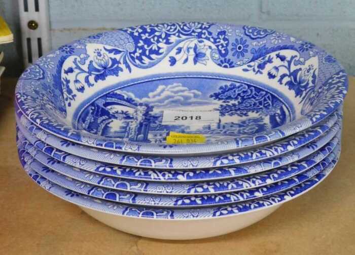 Six Copeland Spode Italian bowls.