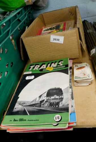 Various cigarette, trade and other cards, train ephemera, various other part sets and loose...