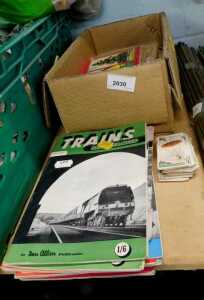 Various cigarette, trade and other cards, train ephemera, various other part sets and loose...