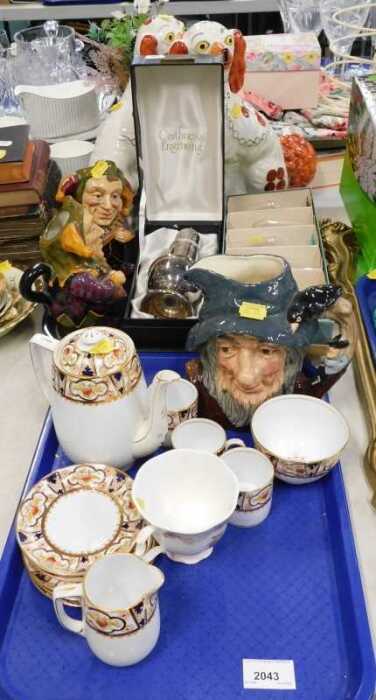 Glassware, ceramics, Rip Van Winkle Royal Doulton character jug large, D6438, pair of...