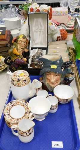 Glassware, ceramics, Rip Van Winkle Royal Doulton character jug large, D6438, pair of...