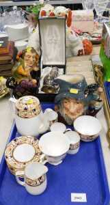 Glassware, ceramics, Rip Van Winkle Royal Doulton character jug large, D6438, pair of...