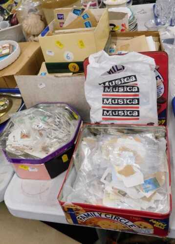 Various stamps, an accumulation of QEII used stamps, many on envelopes, various other loose...