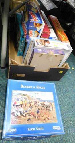 Various jigsaws. (1 box)
