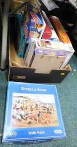 Various jigsaws. (1 box)