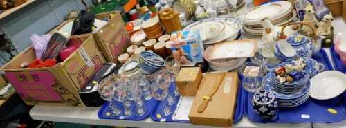 Various toys, Bagpuss, hair and beauty items, glitter spray, other toys, various other pottery,...