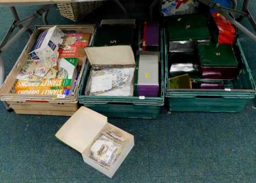 Various stamps, a large quantity of QEII, used GB stamps, various related books, Stanley Gibbons...