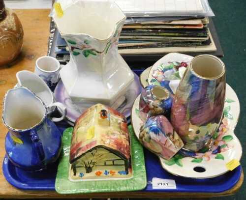 Various Maling and other pottery, Ringtons jug, cottageware butter dish, etc. (a quantity)