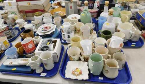 Various Royal commemorative wares, Charles and Diana, various others, vacant Bell's whisky bells,...