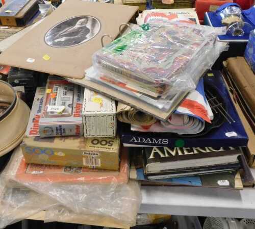 Various Royal commemorative wares, photographs, jigsaws, wedding books, black and white...