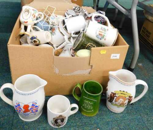 Various Royal commemorative items, Charles and Diana, various other, footed cups, various other...